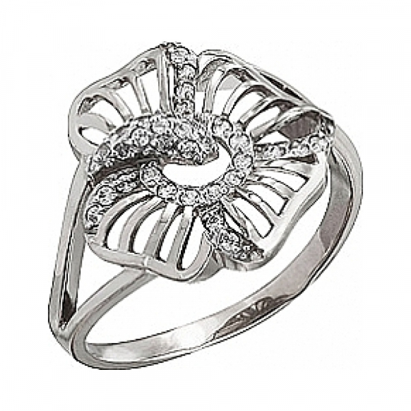 Золотое кольцо с фианитом № 76060