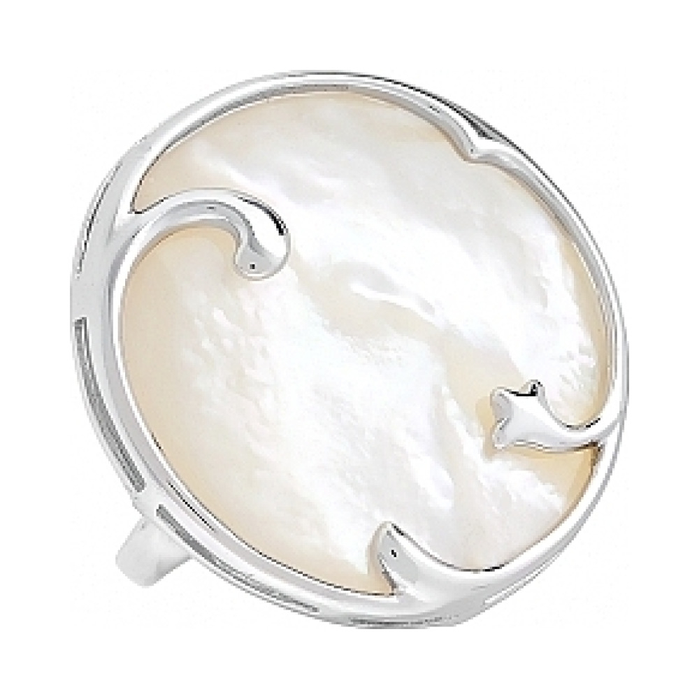 Серебряное кольцо с перламутром № 114288