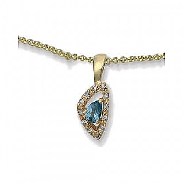  Колье с синт. топазом и фианитом TED LAPIDUS  № 32465