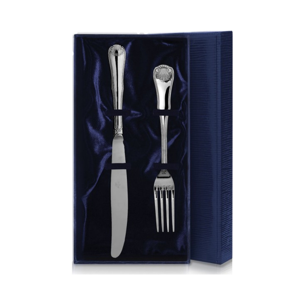 Набор из 2 столовых серебряных приборов «Визит»