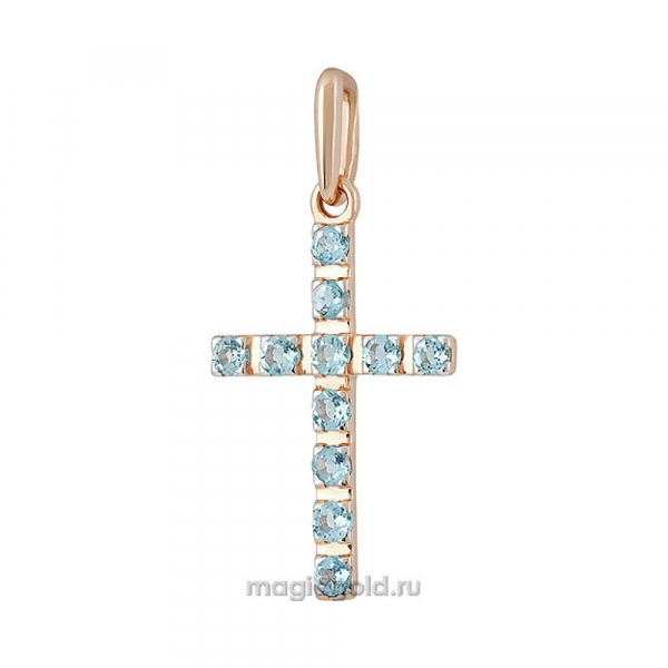 Золотая подвеска с топазом № 139860