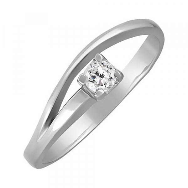 Золотое кольцо с бриллиантом № 94880