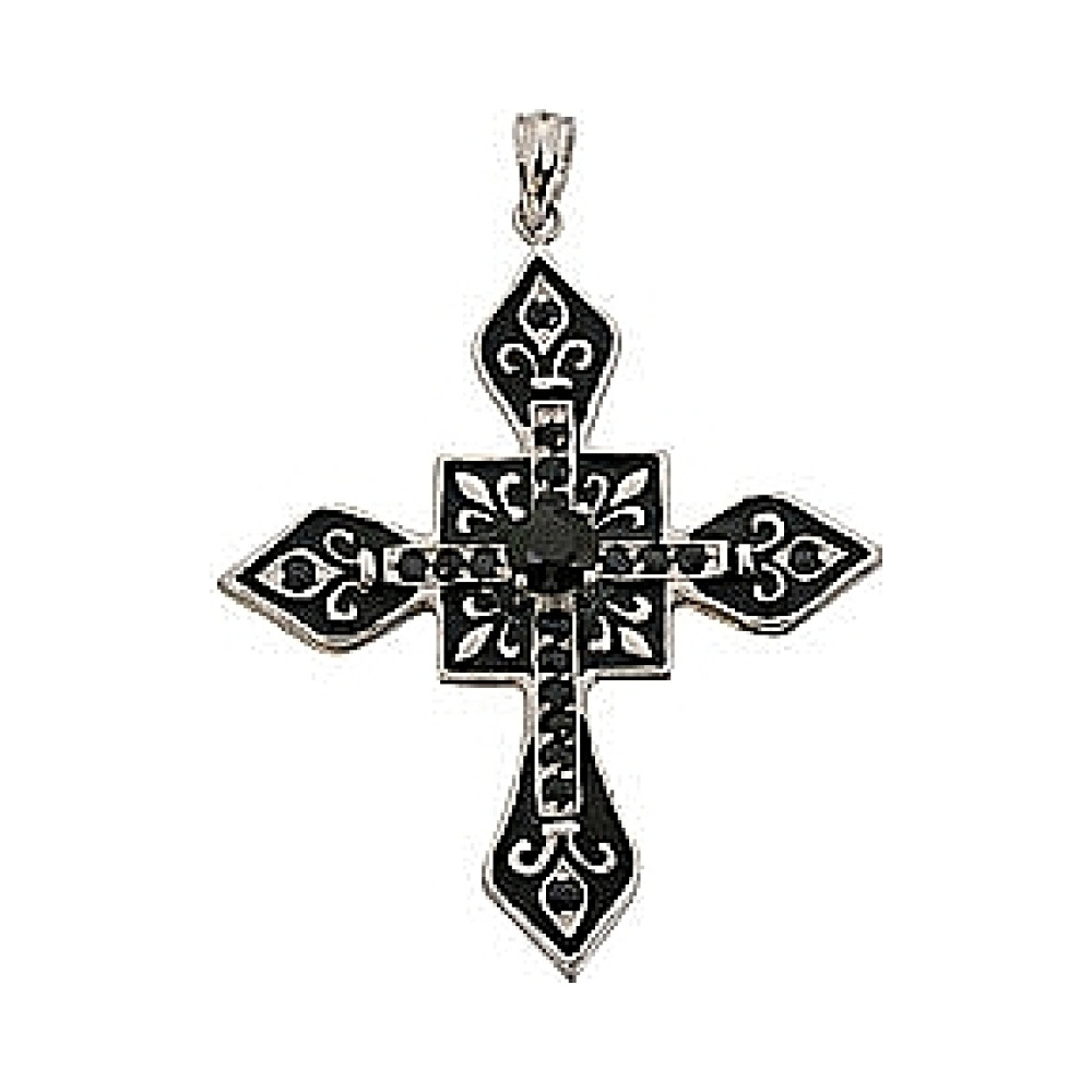 Серебряная подвеска с фианитом № 69043