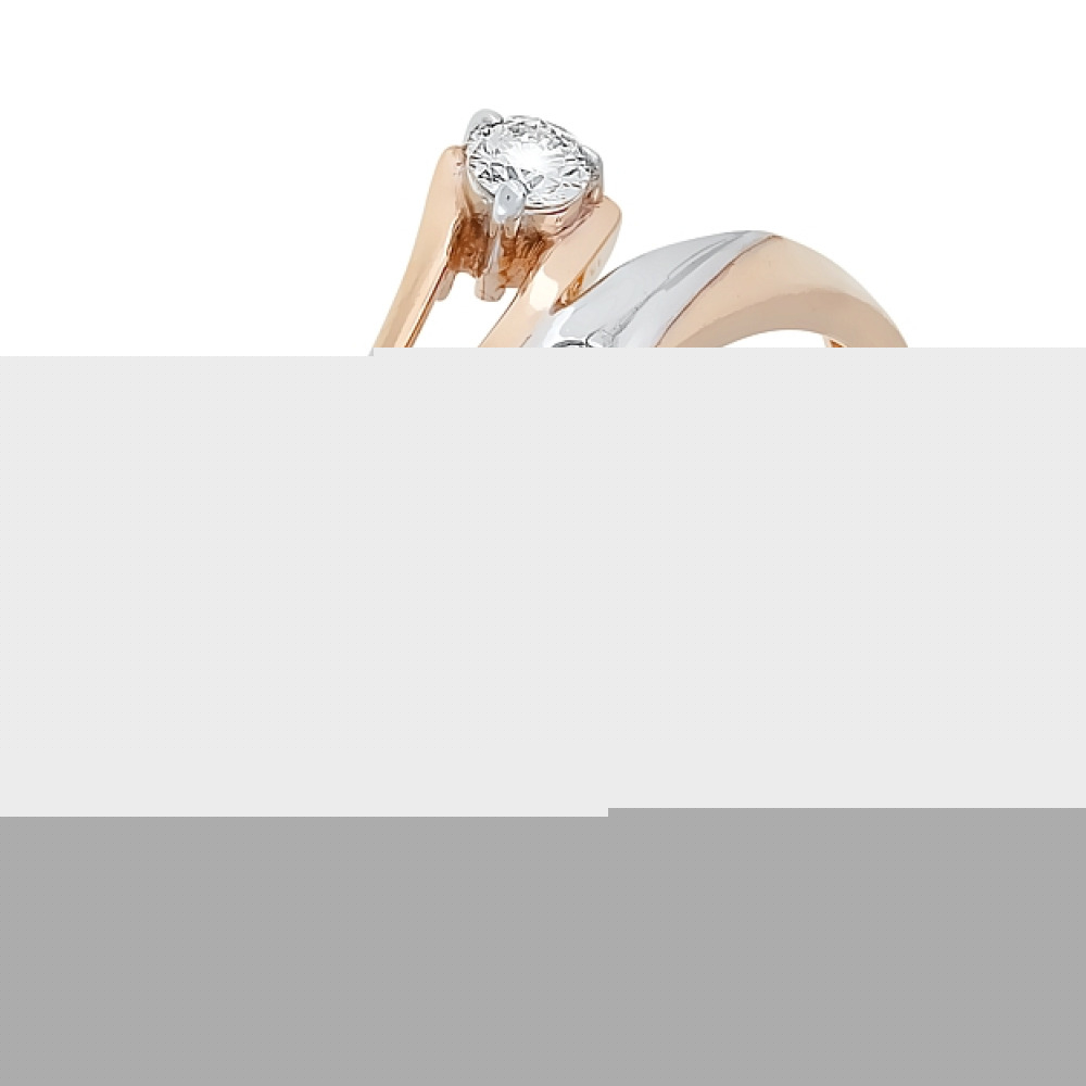 Золотые серьги с бриллиантом № 85409