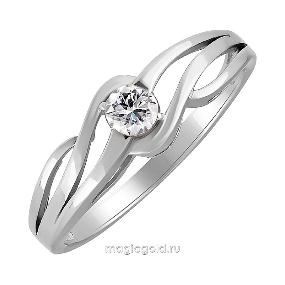 Серебряное кольцо с фианитом № 171354