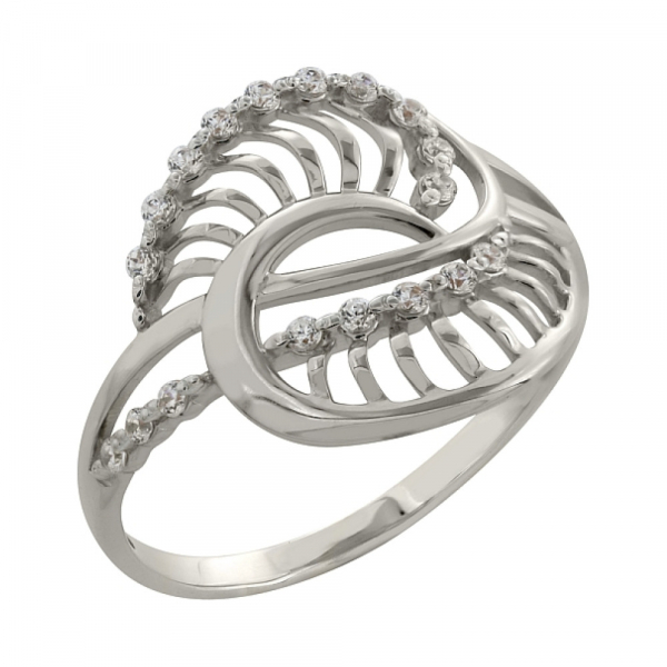 Золотое кольцо с фианитами № 98863