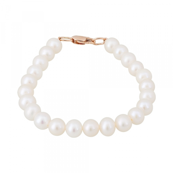 Золотой браслет с жемчугом № 119853