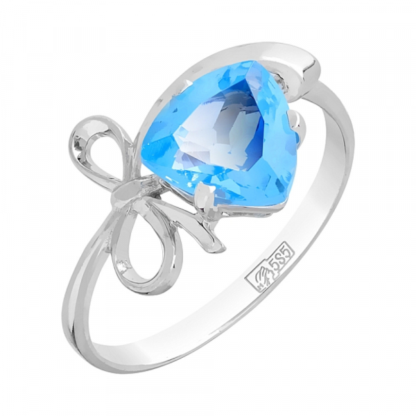 Золотое кольцо с топазом № 76624