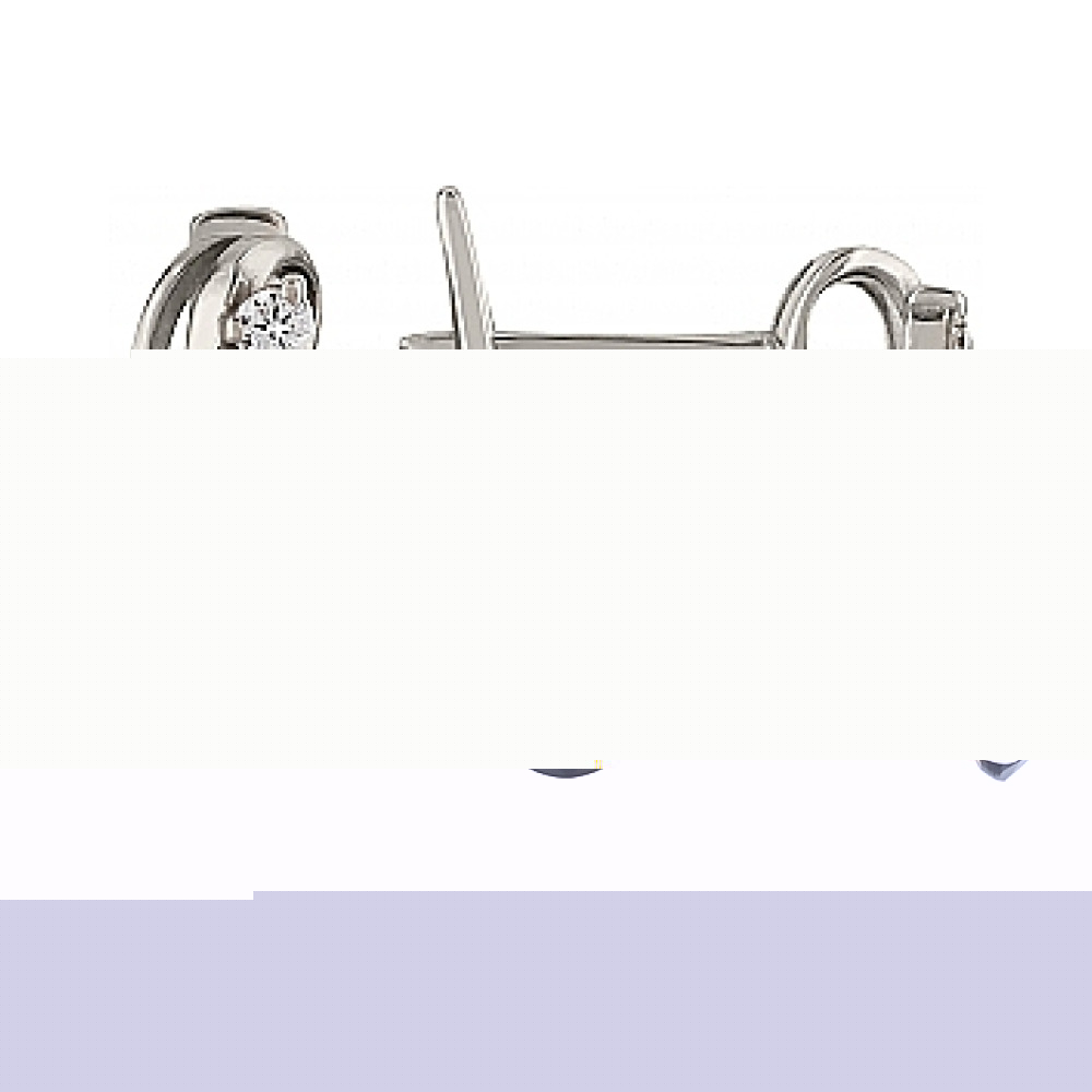 Золотые серьги с бриллиантом и сапфиром № 98961