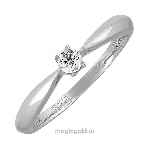 Золотое кольцо с бриллиантом № 138782