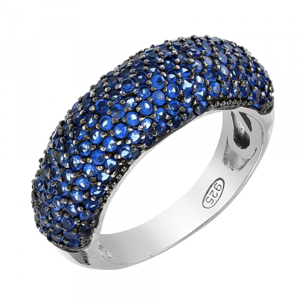 Серебряное кольцо с фианитом № 82557