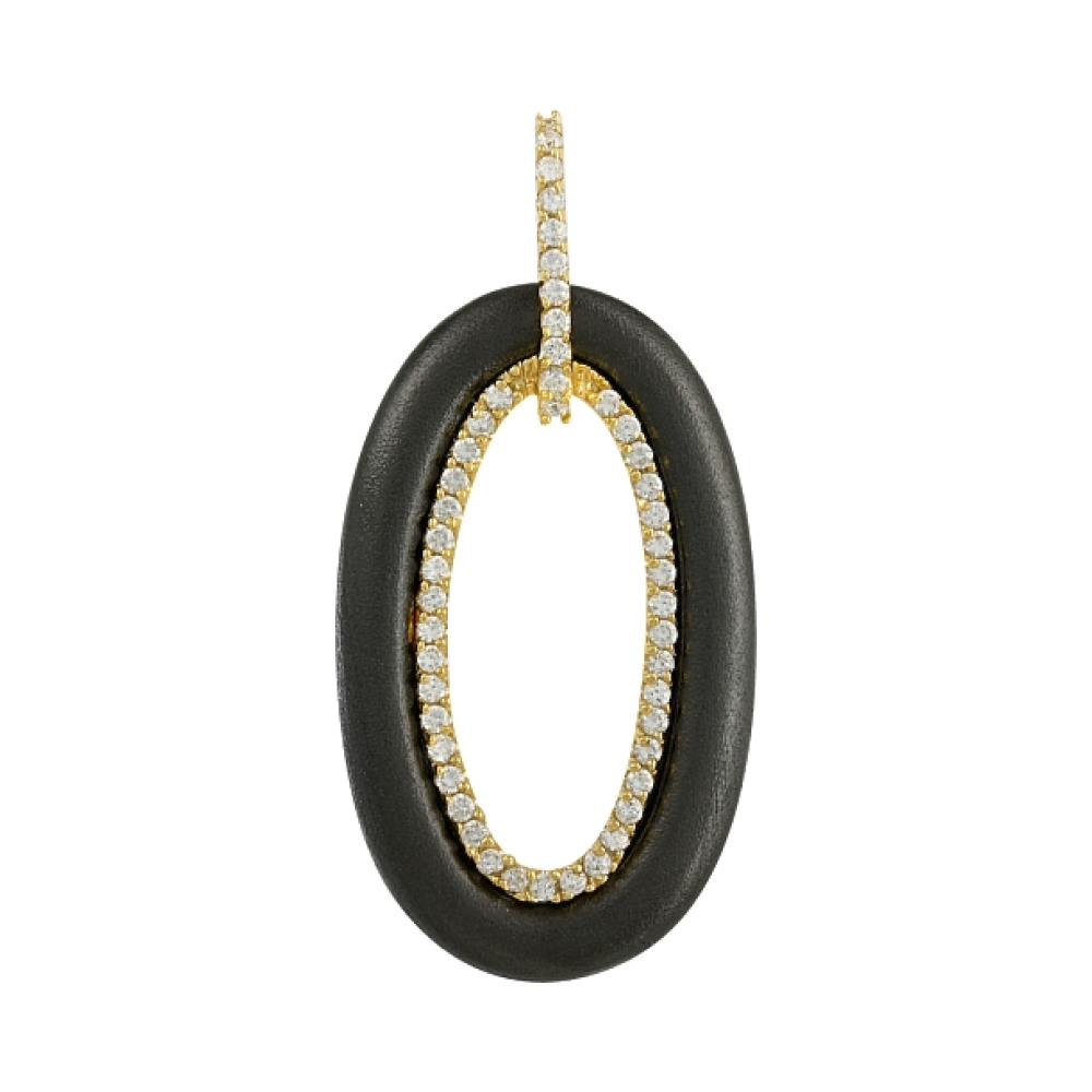 Серебряная подвеска с фианитом № 106276