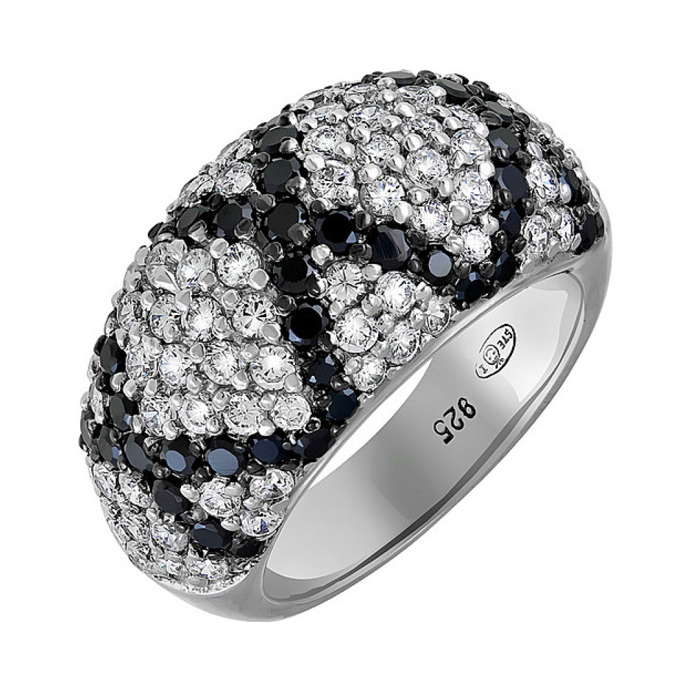 Серебряное кольцо с фианитом № 72384