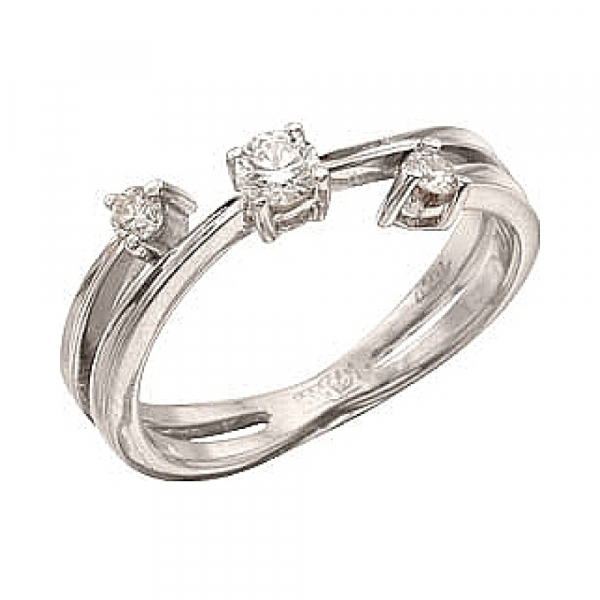 Золотое кольцо с фианитом № 51844