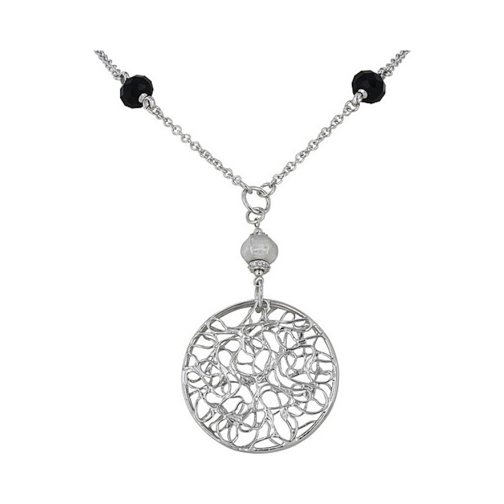 Серебряное колье с фианитами № 106706
