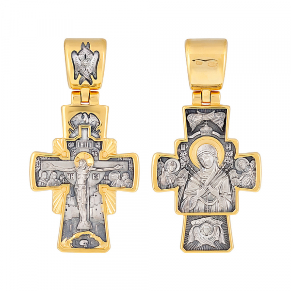 Крест с золотым покрытием № 128863