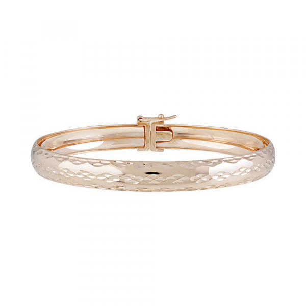 Золотой браслет без камня с алмазкой № 135826