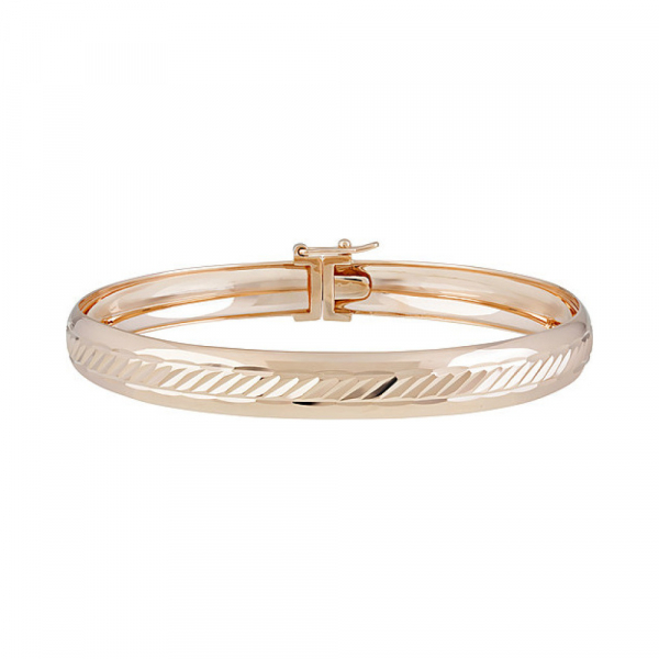 Золотой браслет без камня с алмазкой № 135831