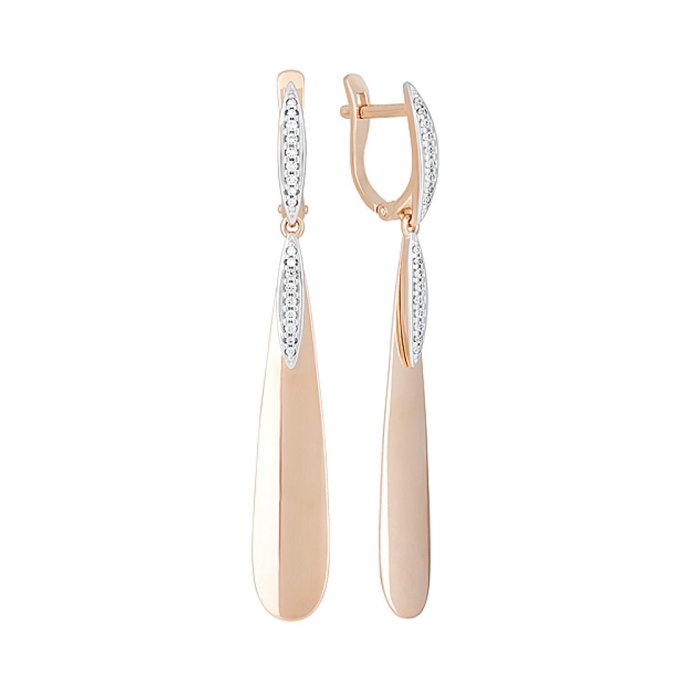 Серьги с фианитом № 124290