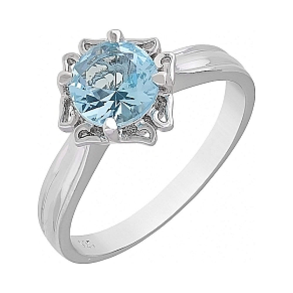 Серебряное кольцо с фианитом № 108581