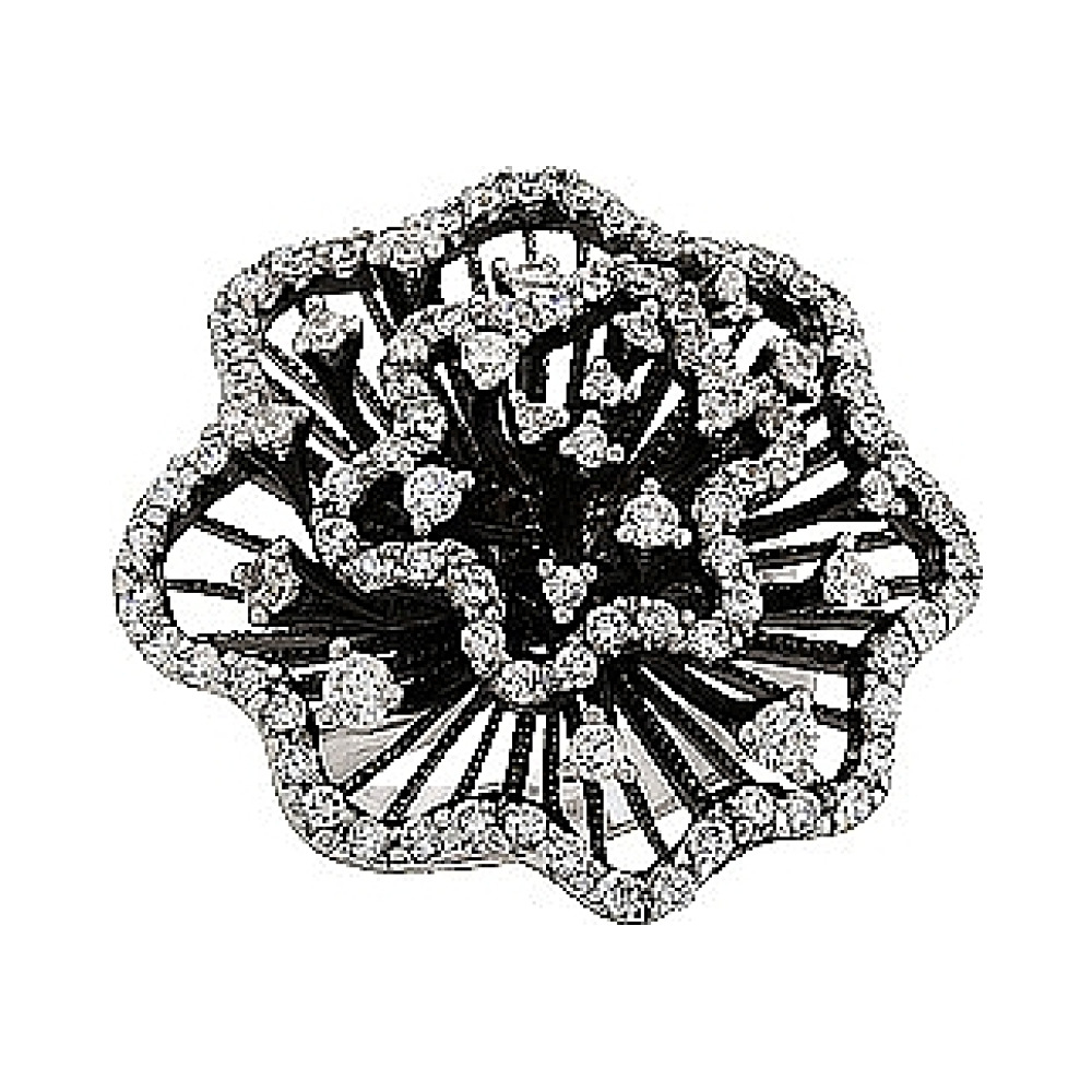 Серебряное кольцо с фианитом № 80883