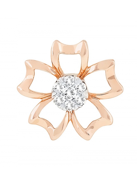 Золотая подвеска с бриллиантом № 114473