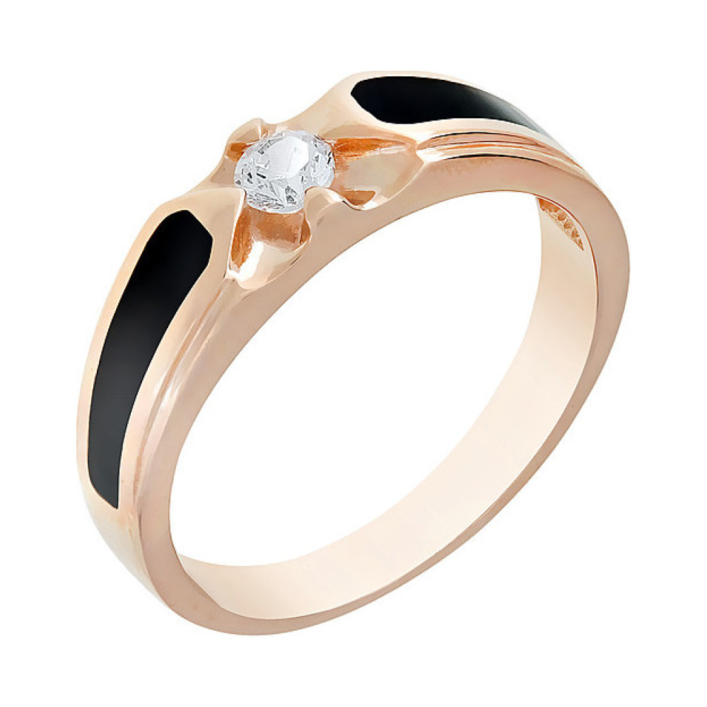 Золотое кольцо с фианитом № 116376