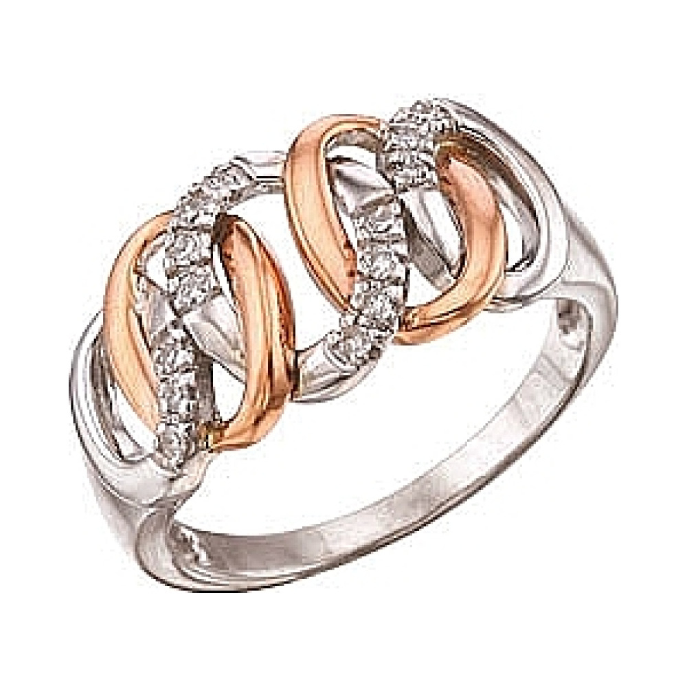 Золотое кольцо с бриллиантом № 34401