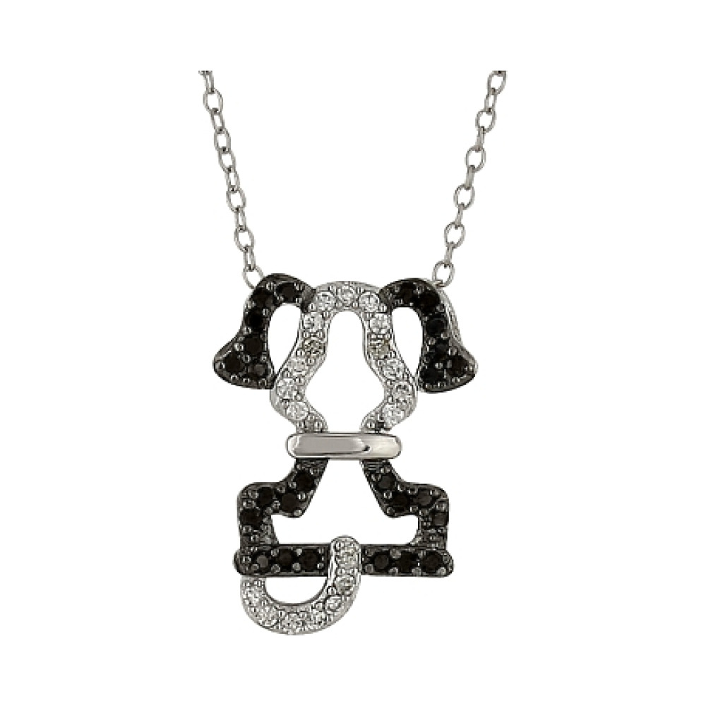 Серебряное колье с фианитами № 96573