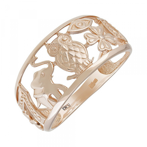 Золотое кольцо без камня № 136005