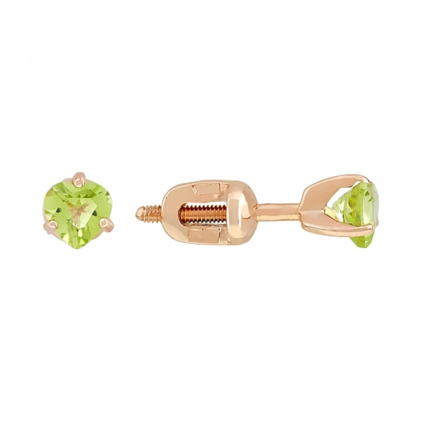 Пуссеты с хризолитом № 106642