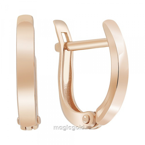 Золотые серьги без камня № 173269