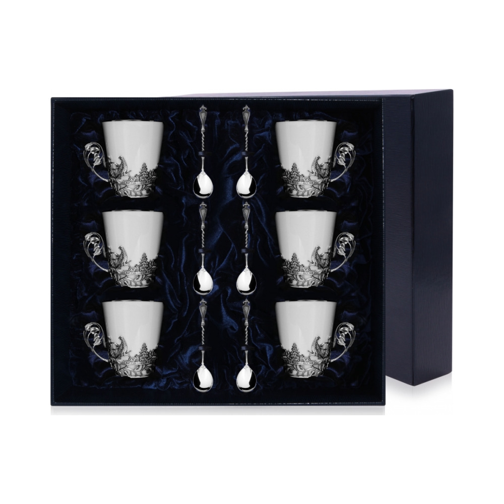 Набор из серебряных чайных ложек «Тетерев» (12 предметов)