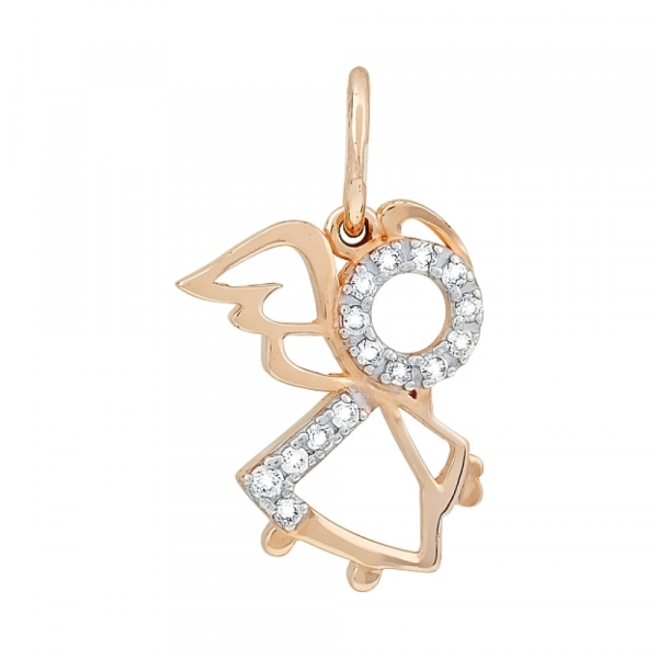 Золотая подвеска с фианитами № 116359