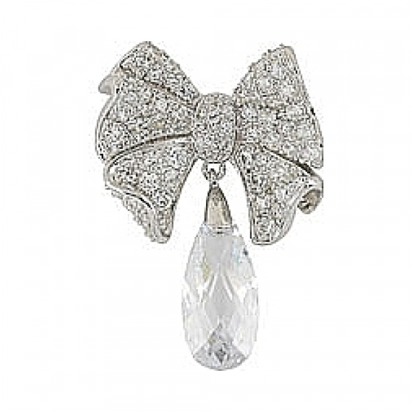 Серебряная подвеска с фианитом № 68539