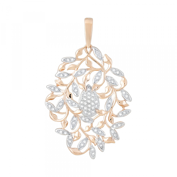 Золотая подвеска с фианитами № 127330