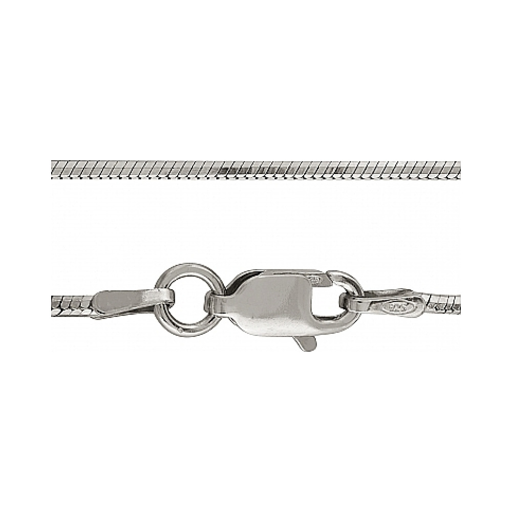 Серебряная цепь снейк мягкий родированная № 94651