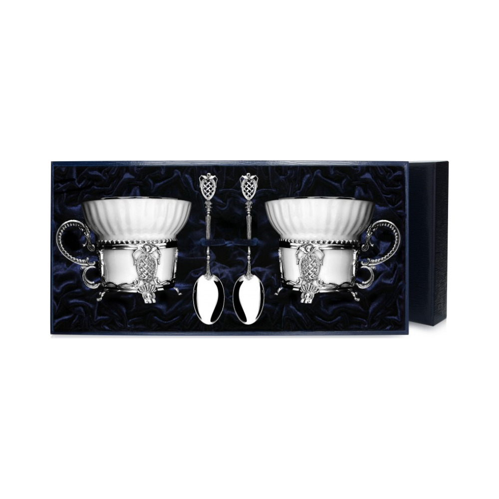 Набор серебряная чайная пара «Меценат»