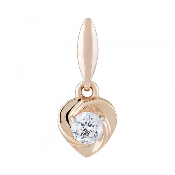 Золотая подвеска с фианитами № 127527