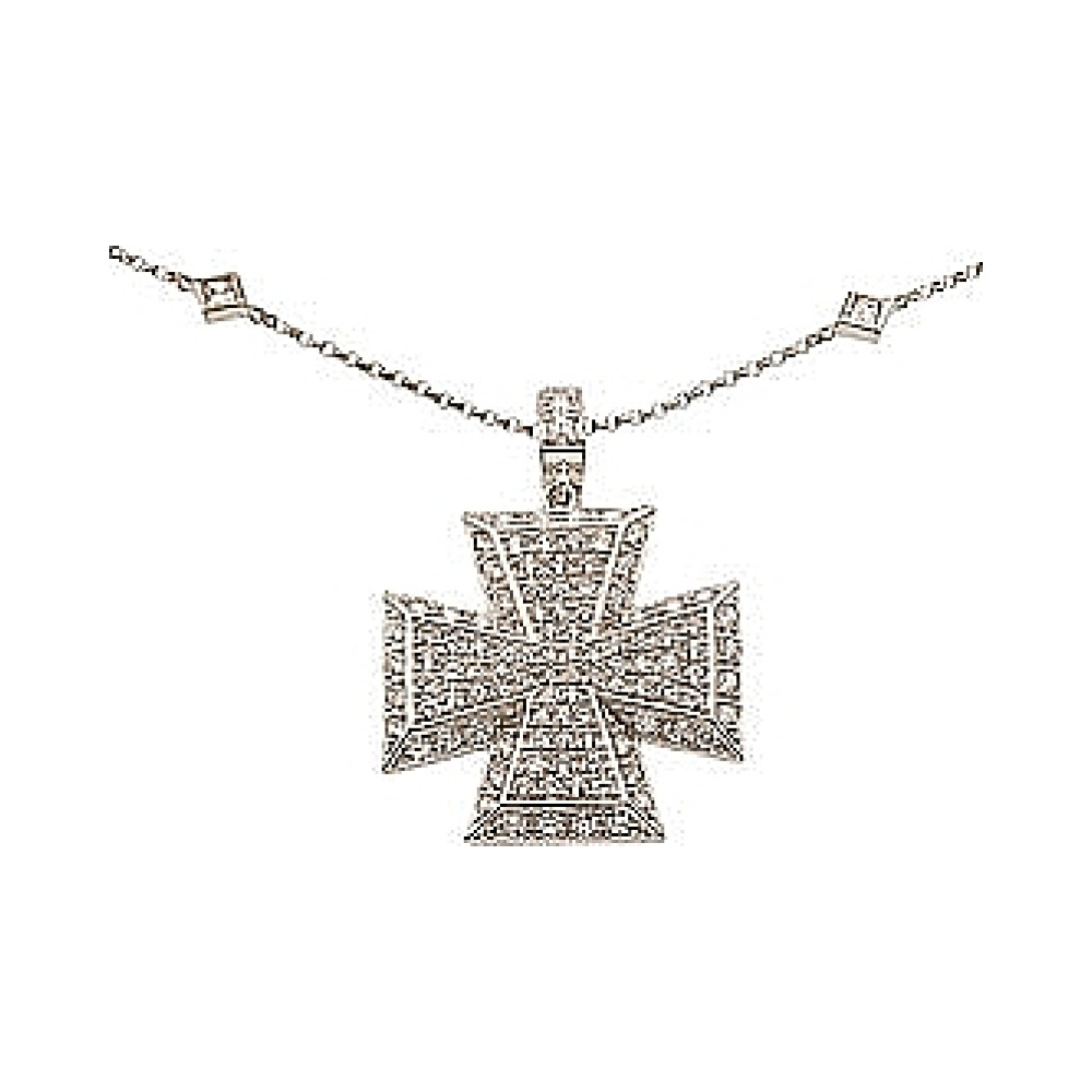 Серебряное колье с фианитами № 34329