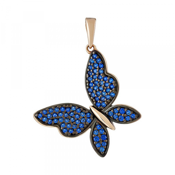 Золотая подвеска с фианитом № 135997