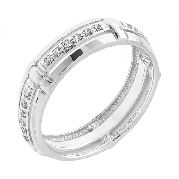 Кольцо с фианитами № 112982