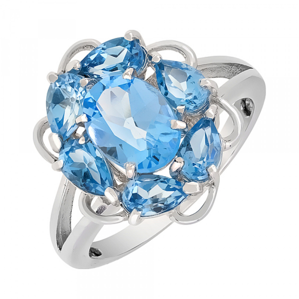 Золотое кольцо с топазом № 116459