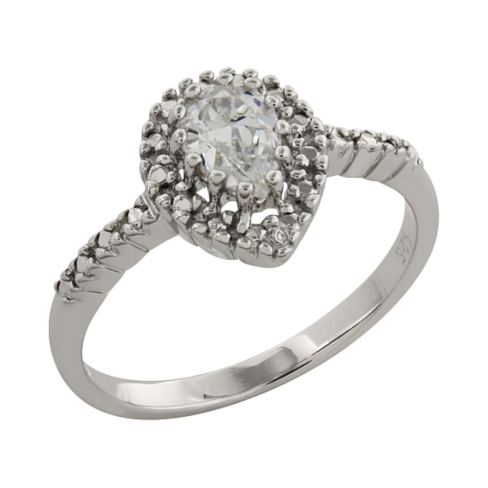 Кольцо с фианитом № 83478