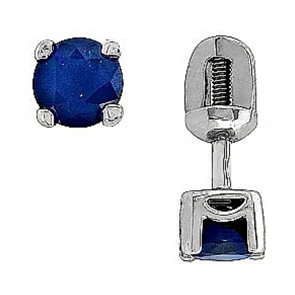 Пуссеты с сапфиром № 25969