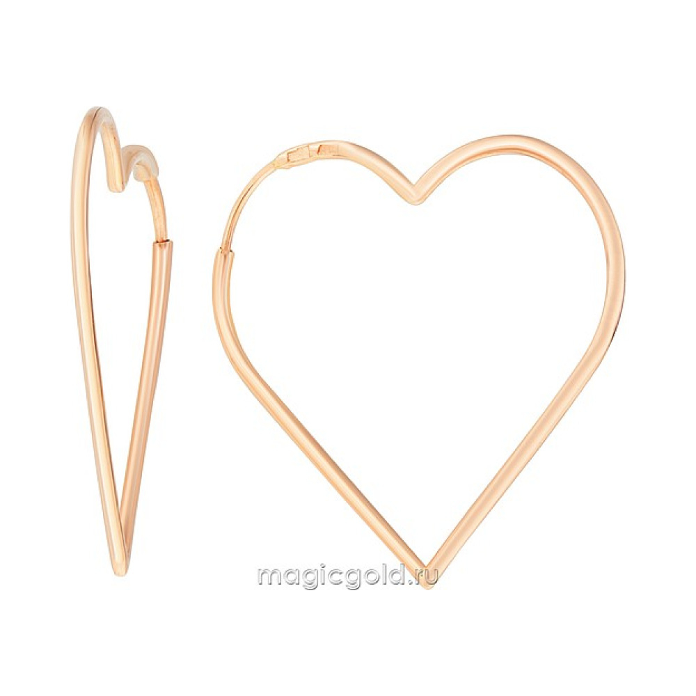 Золотые серьги конго № 173350
