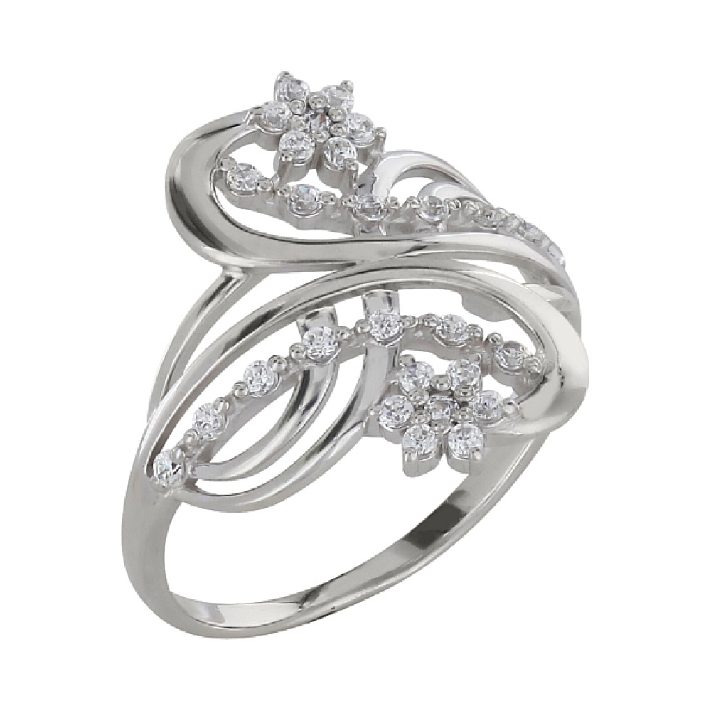 Золотое кольцо с фианитом № 98381