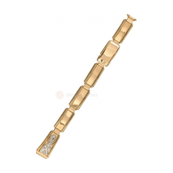 Золотой браслет для часов № 800