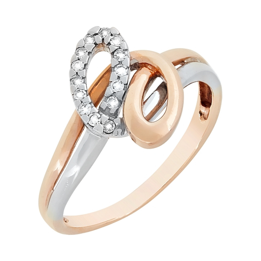 Золотое кольцо с бриллиантом № 29168