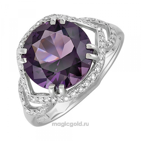 Серебряное кольцо с алпанитом и фианитом № 135044